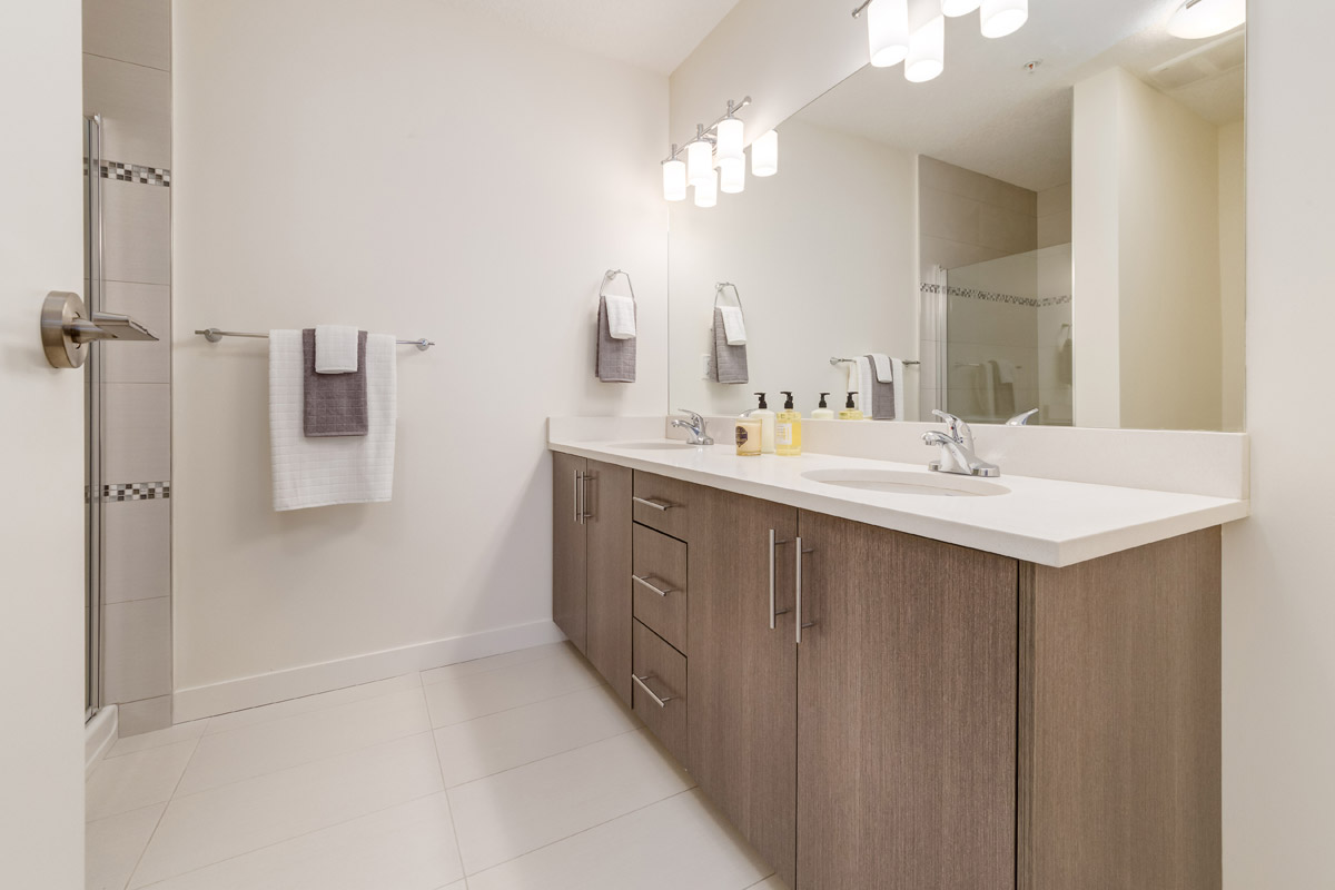 Photo of the Master Bathroom in MidCity Calgary Furnished Condos